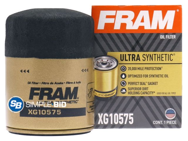 Lot 58-36099 - New FRAM Ultra Synthetic XG10575 Motor Oil Filter, 20K mile Filter for GM, Ford, Lincoln, Mercury