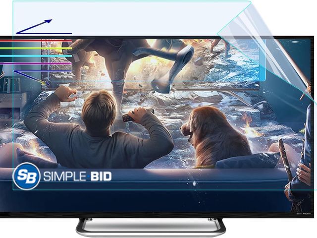 Lot 58-75999 - New 75 Inch Anti Glare TV Screen Film, TV Screen Protector Frosted Anti Glare Blue Light Dustproof S...