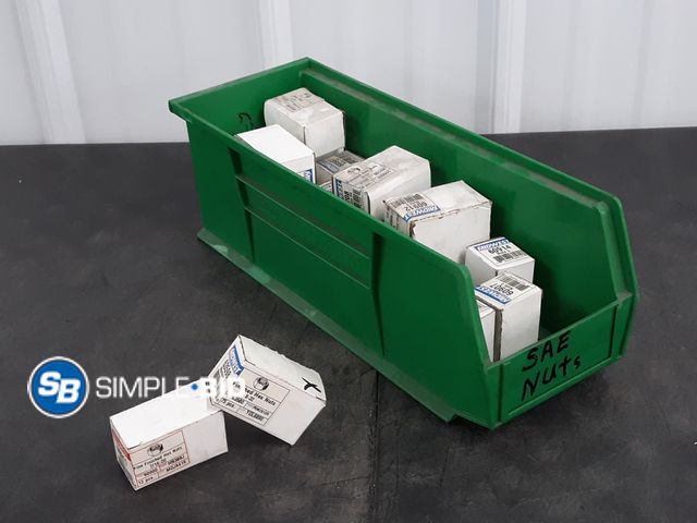 Lot 58-38109 - Plastic Organizer with Various SAE Nuts
