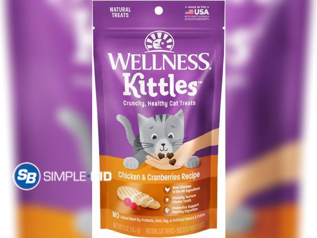 Lot 58-69684 - Lot of (6) Wellness Kittles Crunchy Cat Treats, All Lifestages, Kitten to Senior, Natural, Grain Fre...