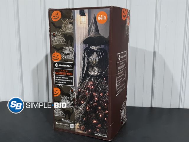 Lot 58-34615 - Members Mark HALLOWEEN WITCH 64" pre - lit - appears unopened