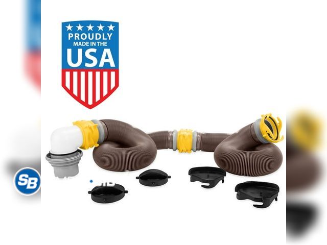 Lot 58-38203 - New Camco Revolution 360 20-Foot Heavy-Duty Camper/RV Sewer Hose Kit | HTS Vinyl,