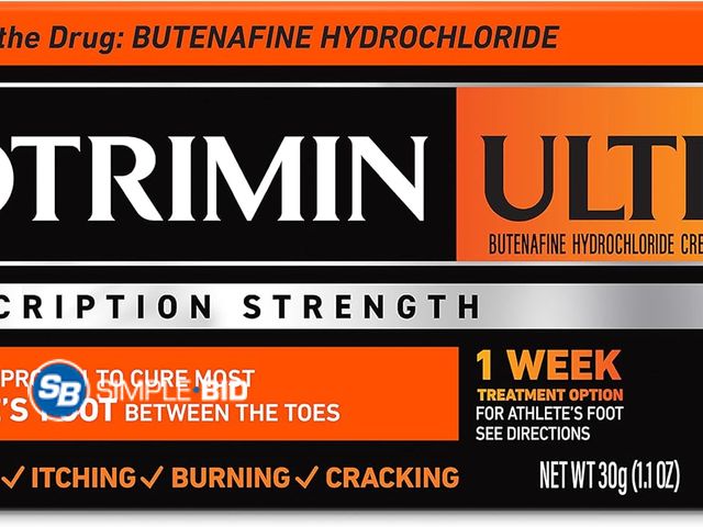 Lot 58-58011 - New Lotrimin Ultra 1 Week Athlete's Foot Treatment, Prescription Strength Butenafine Hydrochloride 1...