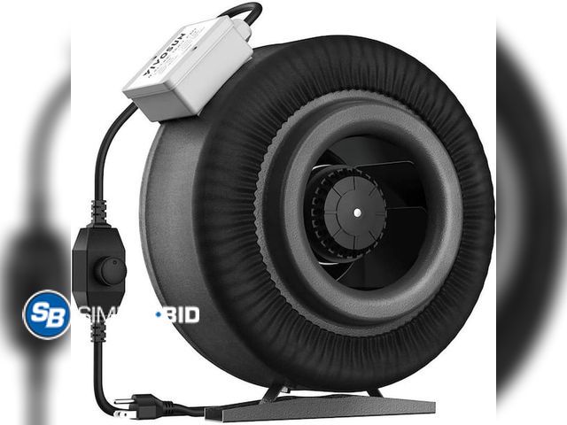 Lot 58-74846 - Vivosun Z8 8 in. 740 CFM Inline Duct Fan with Variable Speed Controller for Grow Tent, Indoor Garden...
