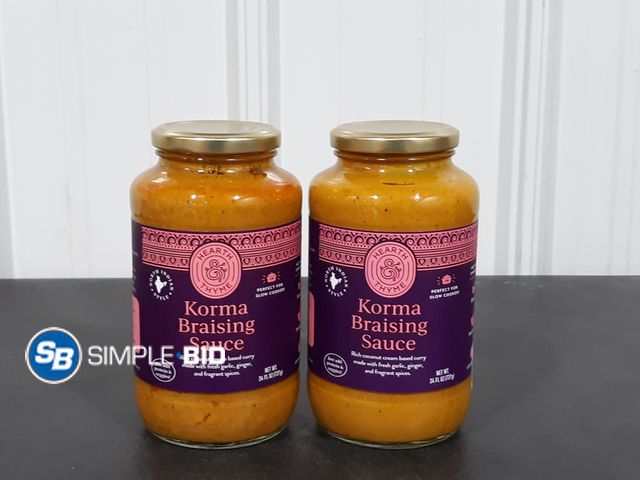 Lot 58-31984 - Lot of (2) New Korma Braising Sauce 24 fl oz each