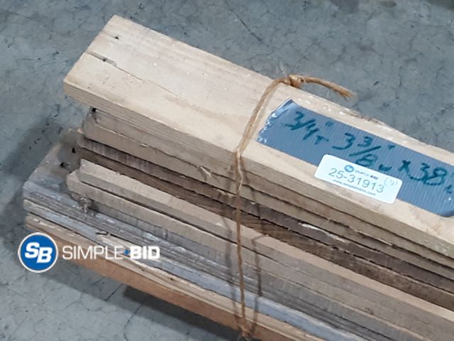 Lot 58-31913 - Lot of (12) Pieces of Wood - 3/4 x 3 3/8 x 38"