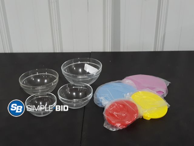 Lot 58-34841 - New Handy Helpers 4 piece Glassware bowl set -- great for snacks, fruits, lunches and more - comes w...