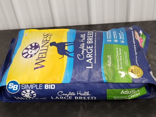 Lot 58-39750 - WELLNESS Large Breed DOG Food - unopened - expired