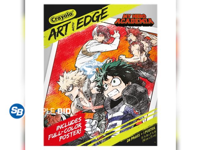Lot 58-51178 - New Crayola My Hero Academia 28 Coloring Pages &amp; 1 Poster, Art with Edge, Adult Coloring Gift