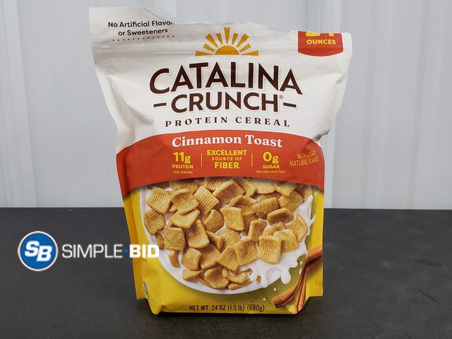 Lot 58-39445 - Catalina Crunch Protein Cereal Cinnamon Toast - unopened