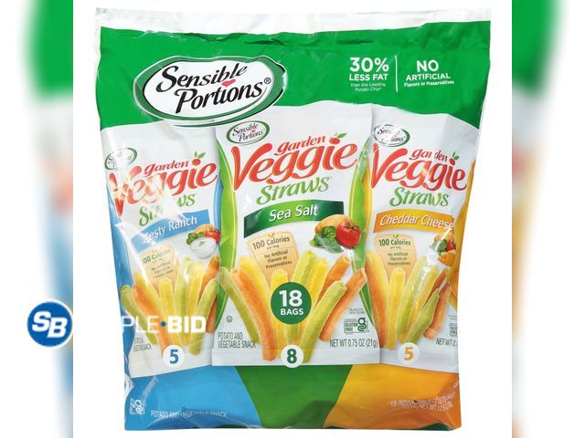 Lot 58-77317 - Sensible Portions Garden Veggie Straws 18ct Polybag Variety Pack - unopened - expired