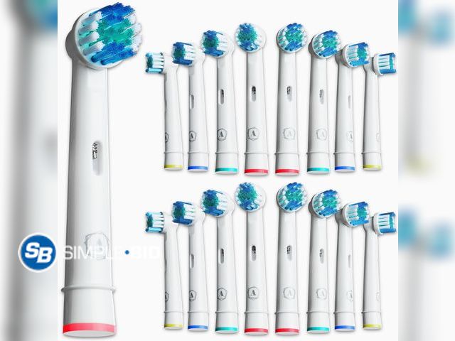 Lot 58-53782 - New Replacement Toothbrush Heads Compatible with Oral B - 16 Pack Aster Toothbrush Head Compatible w...