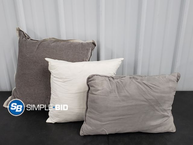 Lot 58-69305 - Lot of (3) Decorative Throw Pillows - variety of sizes and styles - lightly used