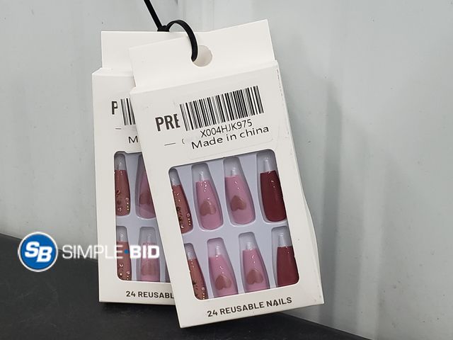 Lot 58-68911 - Lot of (2) New Fake Nails -- 24 Reusable Nails in each box