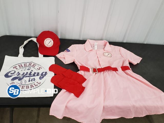Lot 58-84031 - New Girls Morph Costumes Kids Baseball Costume "Baseball Peacherines" - Size XL - Appears Unworn