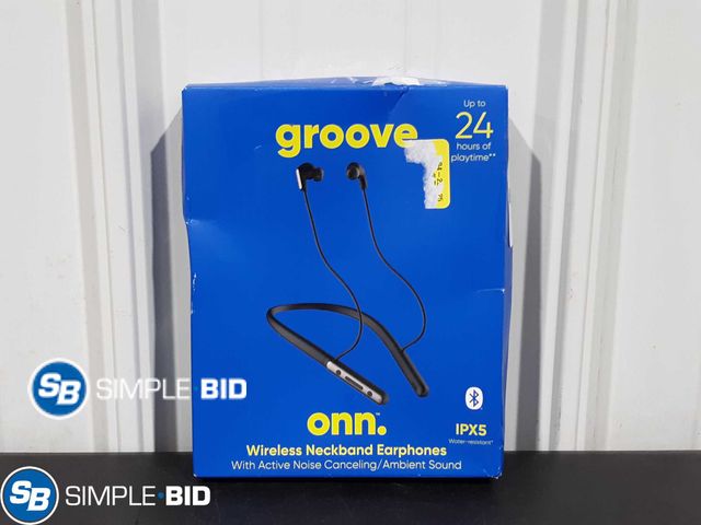 Lot 58-23517 - onn. groove Wireless Neckband Earphones IPX5