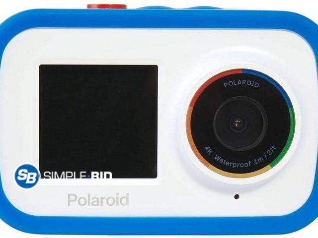 Lot 58-54151 - Polaroid Dual Screen WiFi Action Camera 4K,18MP, Waterproof, Blue and White - appears unopened