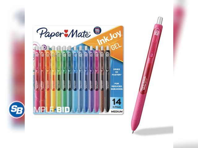 Lot 58-38139 - New Paper Mate InkJoy Pens, Gel Pens, Medium Point (0.7 mm), Assorted, 14 Count