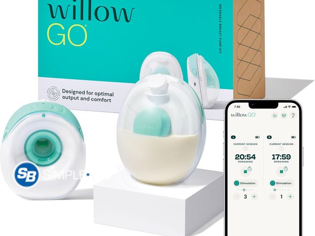 Lot 58-76032 - Willow Go Wearable Breast Pump, Hands Free Double Electric Breast Pump, Wireless In-Bra Design with ...