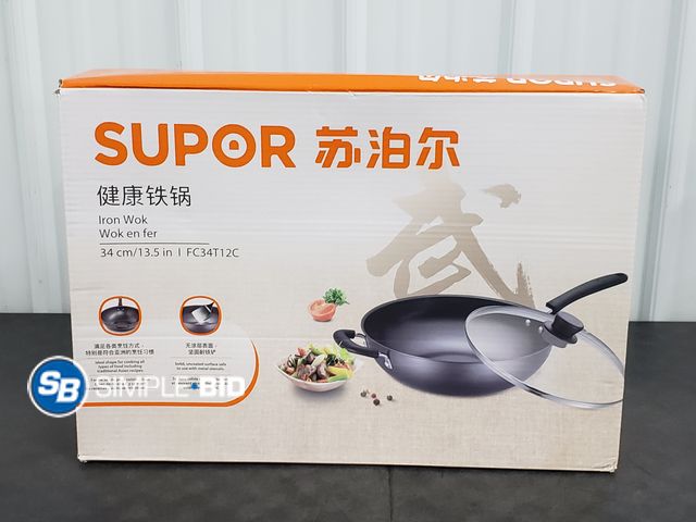 Lot 58-72272 - Supor Iron Wok - 13.5" - Appears Unused