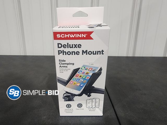 Lot 58-17938 - New schwinn deluxe phone mount -Side clamping arms