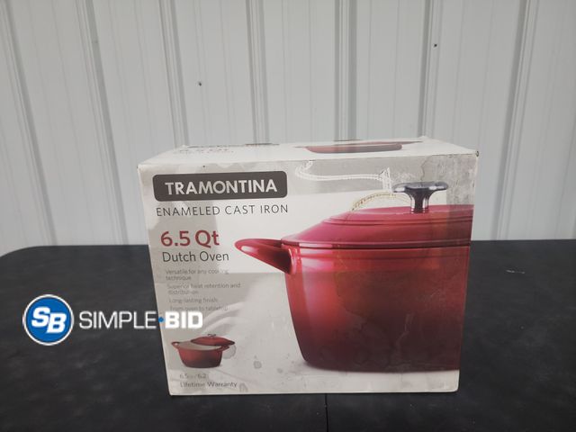 Lot 58-28458 - New Tramontina Enameled Cast Iron Dutch oven pan 6.5qt