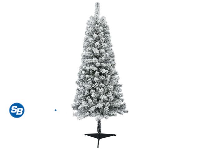 Lot 58-27151 - New Holiday Time 6 ft Flocked Pine Artificial Christmas Tree, by Holiday Time