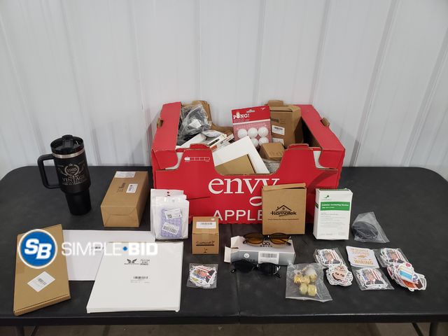 Lot 58-84834 - BOX of small amazon items and more - variety of items - unused