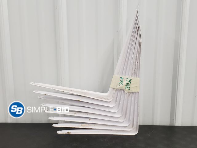 Lot 58-77546 - Lot of (8) 14 x 12" Shelf Brackets - White