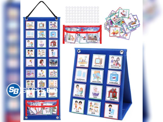 Lot 58-27004 - New Allnice Visual Schedule for Kids, 2 in 1 Daily Visual Planner Chore Chart with 70 Pcs Kids Routi...