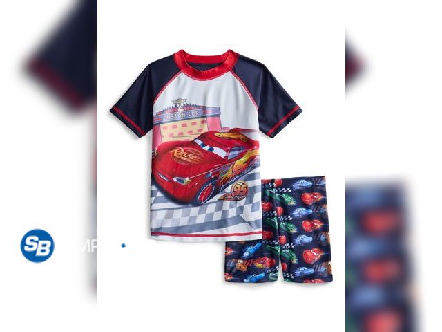 Lot 58-83015 - Character Toddler Boy Rash Guard and Euro Swim Shorts, 2-Piece - Size 12 month - NWT