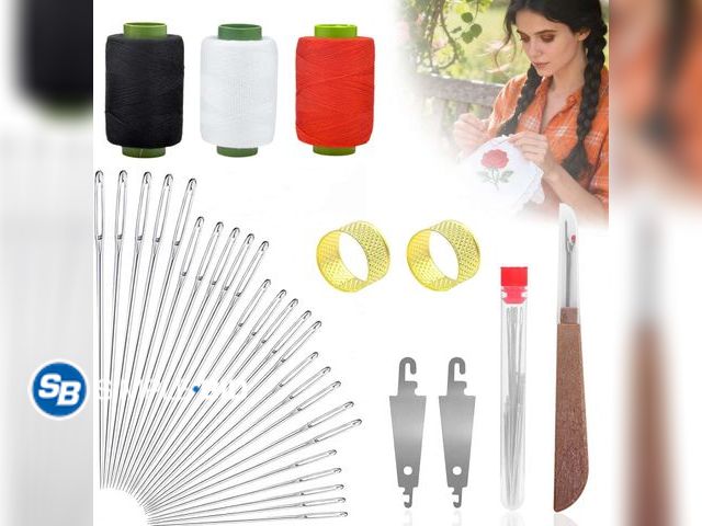 Lot 58-68902 - New 37pcs Sewing Kit, Steel Sewing Needle Kit Christmas White Elephant Gifts for Adults Grandma Teen...