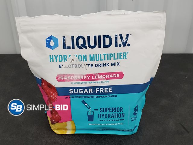 Lot 58-29880 - Liquid I.v. Hydration Multiplier RASPBERRY LEMONADE - 26 packs - unopened