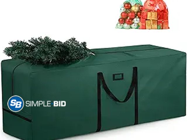 Lot 58-77011 - New 9 ft Christmas Tree Storage Bag - Durable Artificial Xmas Holiday Tree Bag with Reinforced Handl...