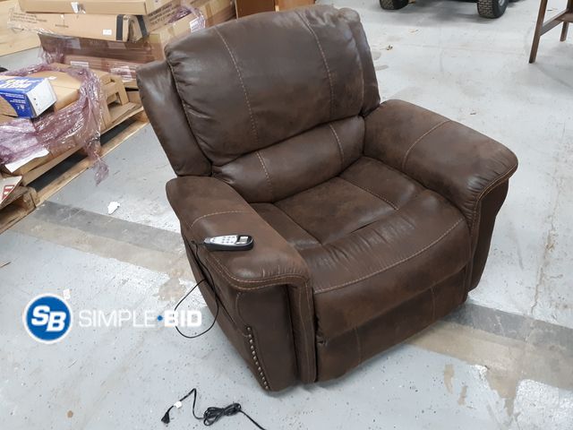 Lot 58-33805 - Brown Electric Recliner - Used - Works