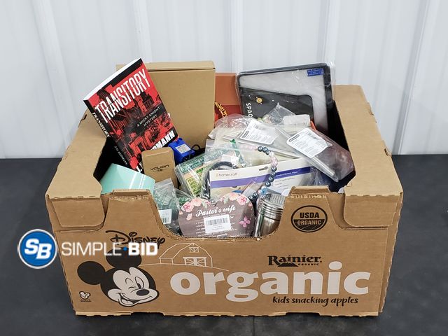 Lot 58-54655 - BOX of small amazon items and more - variety of items - unused