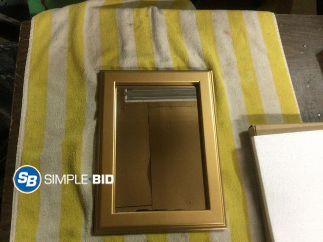 Lot 58-59592 - mirror Mirror with Gold Colored Frame