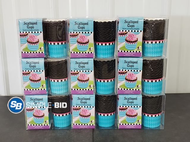 Lot 58-68211 - Lot of (9) Packs of 24 Pieces Each - Scalloped Cups