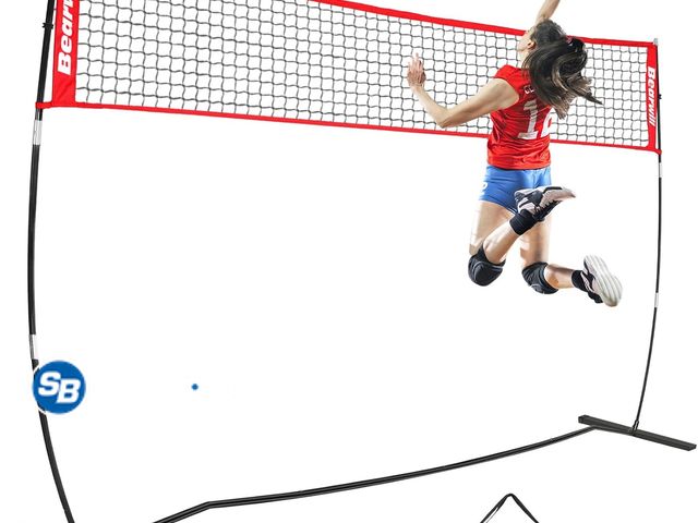 Lot 58-72114 - Bearwill Volleyball Net, 12FT Portable Volleyball Net for Backyard, Freestanding Volley Ball Set Hei...