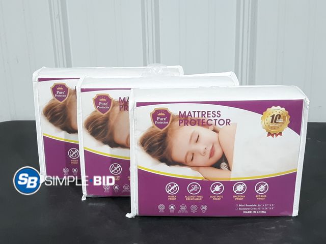 Lot 58-26706 - Lot of (3) New Standard Crib Mattress Protectors 52" x 28" x 9"
