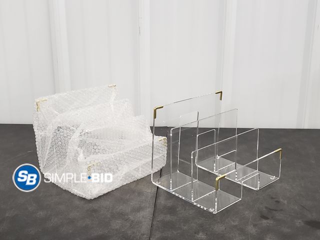 Lot 58-31099 - Lot of (2) New Noveread  Acrylic 4 Vertical File organizer slots