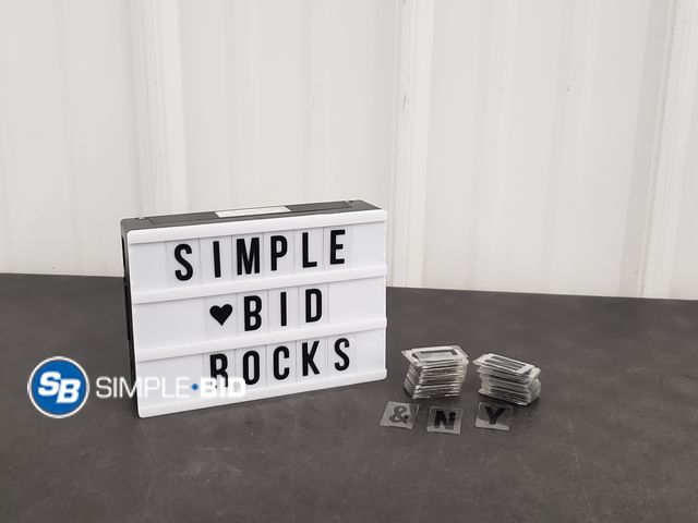 Lot 58-72866 - Light up  Letter Board -- Comes with letters - 7" x 7"