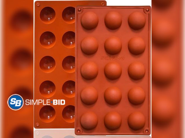 Lot 58-59815 - Small 15-Cavity Semi Sphere Silicone Molds Non-Stick,4 Packs Half Sphere Silicone Baking Molds for M...