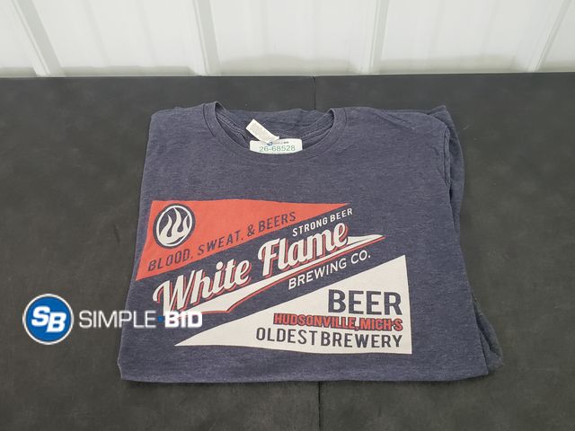 Lot 58-68528 - White Flame Brewery T Shirt -S ize XL - Light Use