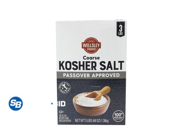 Lot 58-71834 - Wellsley Farms Coarse Kosher Salt, 3 lbs. - unopened