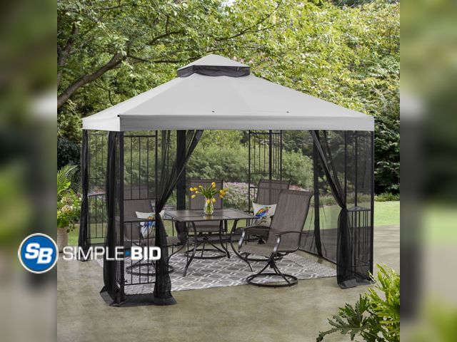 Lot 58-33567 - New Mainstays 10' x 10' Easy Assembly Outdoor Furniture Patio Gazebo - still in wraps