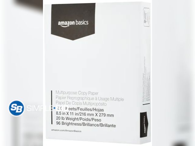 Lot 58-74641 - Amazon Basics Multipurpose Copy Printer Paper, 8.5 x 500 Sheets (20lb), White - open package