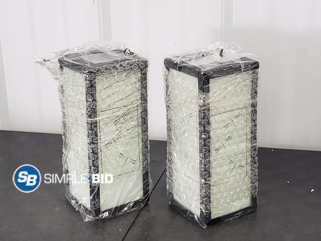 Lot 58-68572 - Set of (2) 9" Solar Powered Lanterns - Dragonfly - New