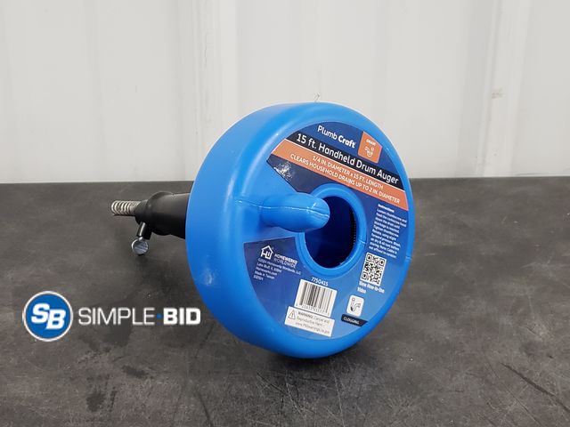 Lot 58-75879 - Plumb Craft 15' Handheld Drum Auger