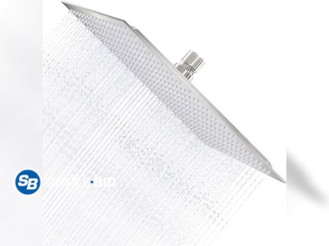 Lot 58-35350 - Depras Square Rain Shower Head, 304 Stainless Steel, Ultra Thin High Pressure Bathroom Rainfall Show...